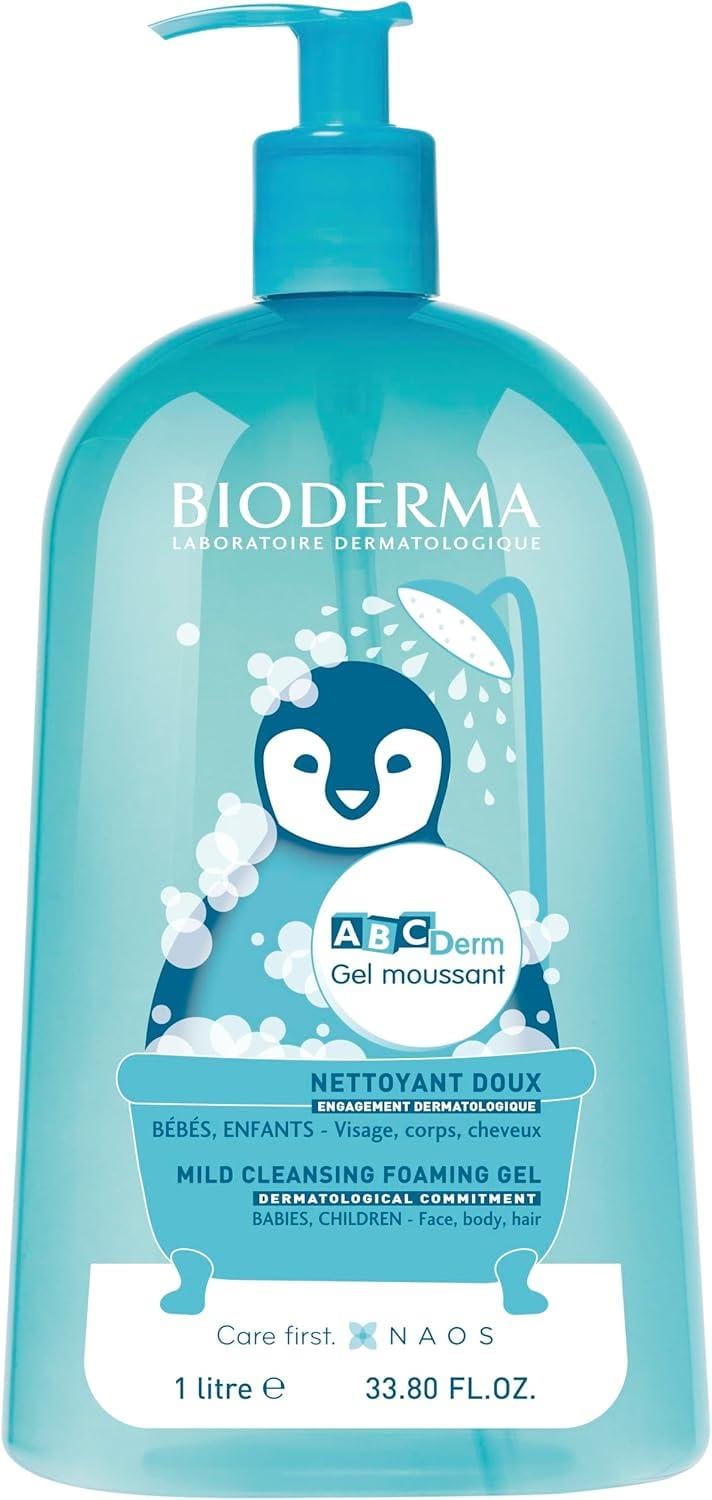 Bioderma ABCDerm Bebek ve Çocuk için Dermatolojik ve Tuzsuz Yüz, Saç, Vücut Şampuanı Normal ve Kuru Ciltler